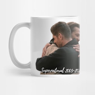 supernatural 2005-2020 sam and dean last hug scene in heaven supernatural finale Mug